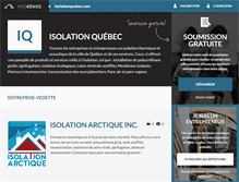 Tablet Screenshot of isolationquebec.com
